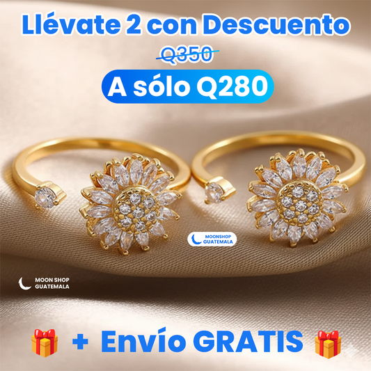 Anillo Girasol Giratorio 🌻