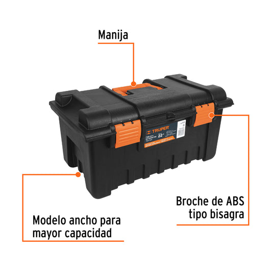 Caja para herramienta de 19" sin compartimentos.