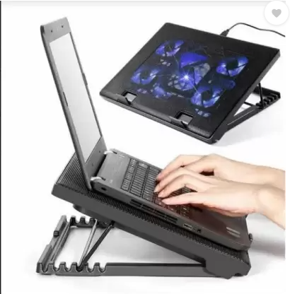 SOPORTE PARA LAPTOP CON VENTILADORES Y LUZ
