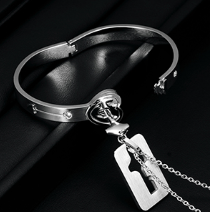 Pulsera con Candado y Collar con Llave 🔐 Regalo para Parejas ❤️