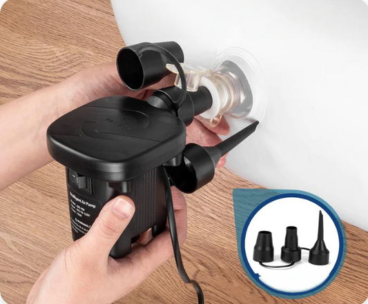 Inflador Eléctrico Portátil - 3 Boquillas diferentes tamaños