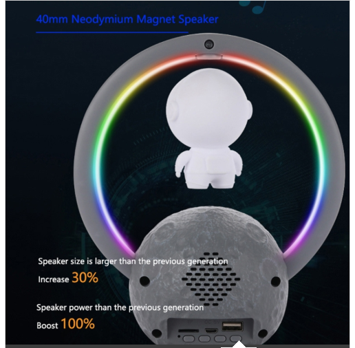 Astronauta suspendido Altavoz Bluetooth RGB Luz Subwoofer