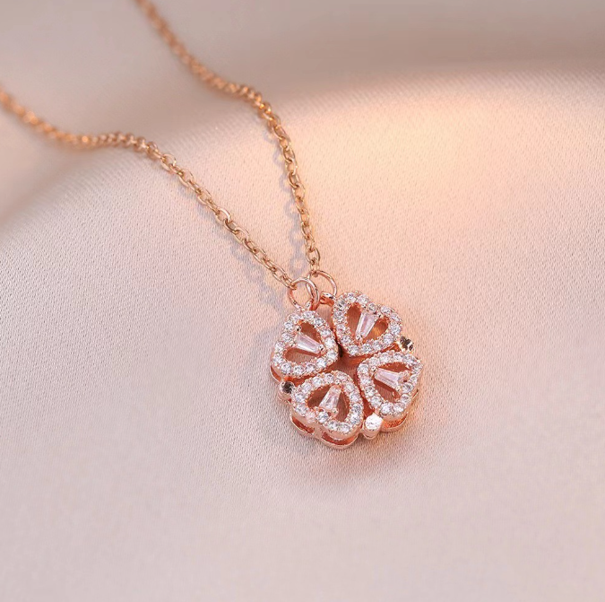 Collar Trébol de 4 Corazones 🍀❤️