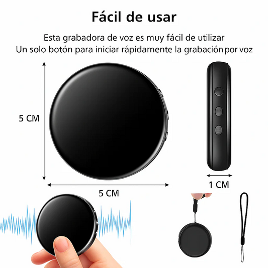 Grabadora de Voz Portátil 🔊 Audio Nítido en Alta Calidad | Súper Fácil de Usar
