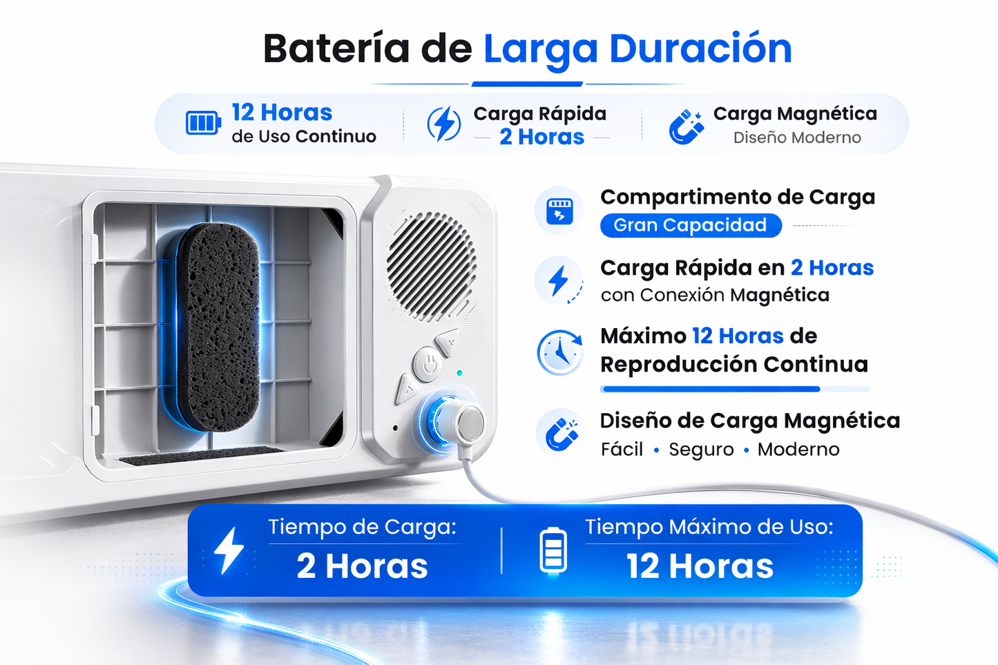 Altavoz inalámbrico impermeable para baño 🔊 Soporte Seguro para Teléfono 💦✨