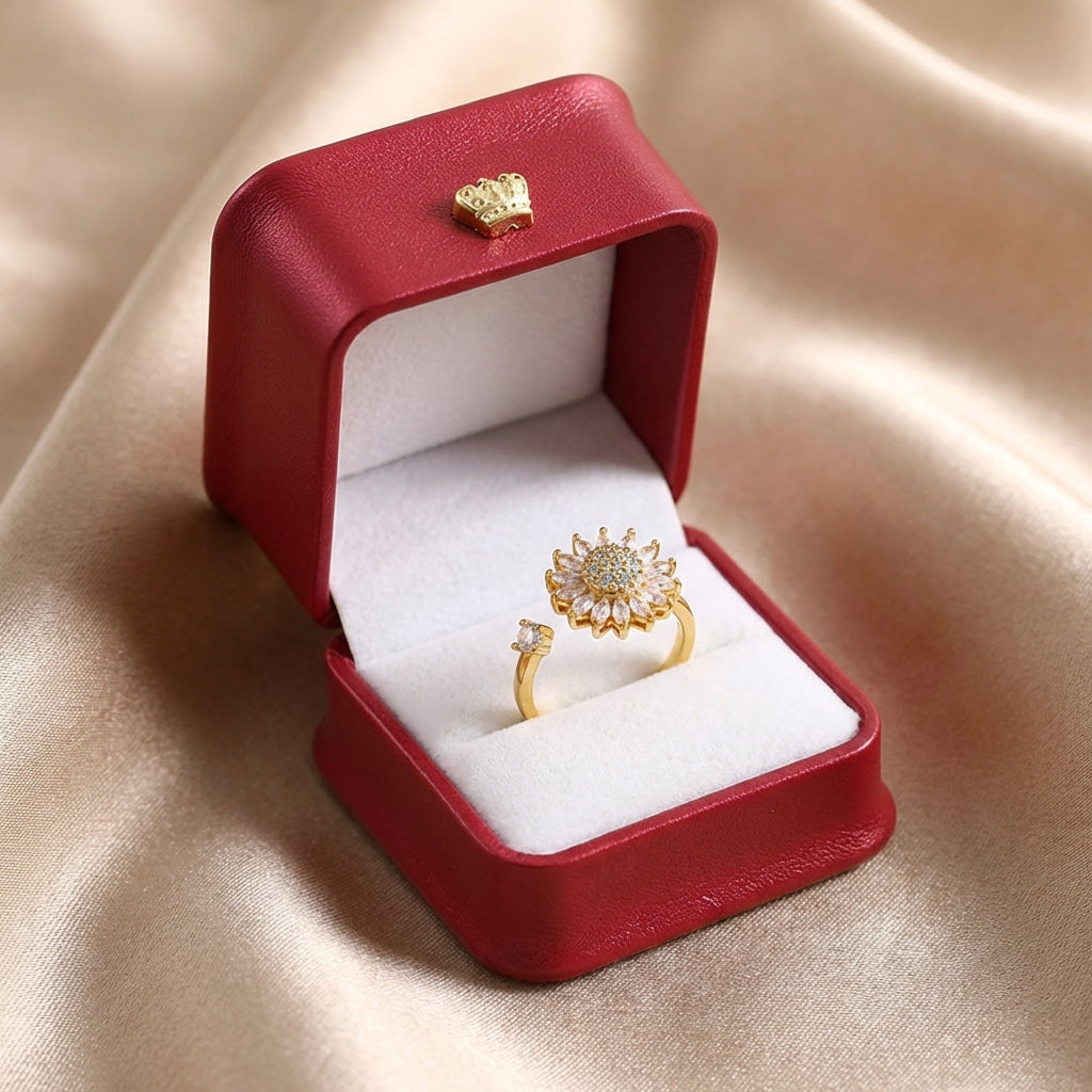 Anillo Girasol Giratorio 🌻