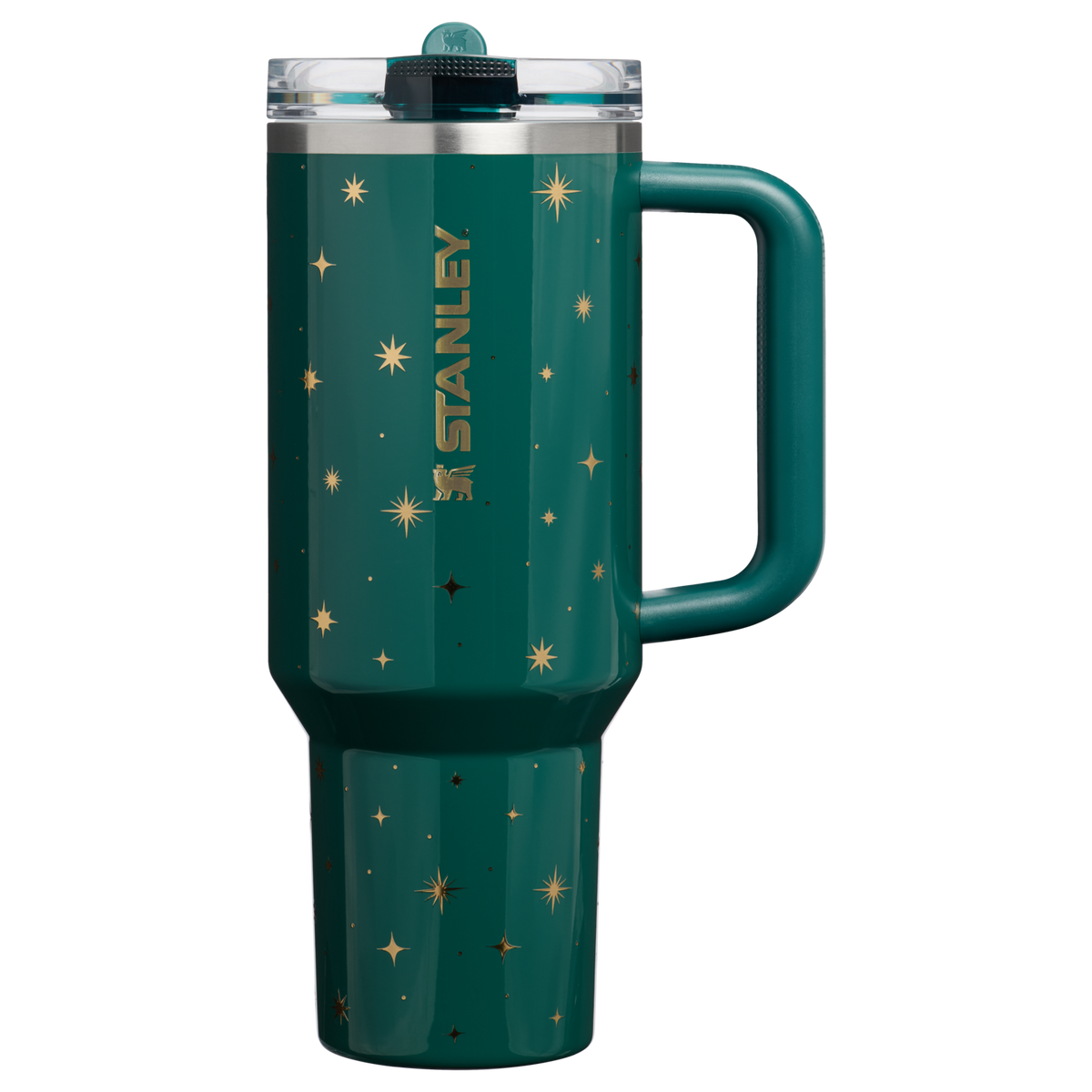 Vaso con popote abatible — Verde sombra