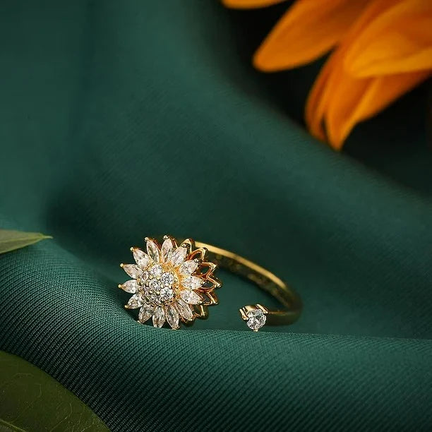 Anillo girasol giratorio, más que un accesorio una pieza con historia