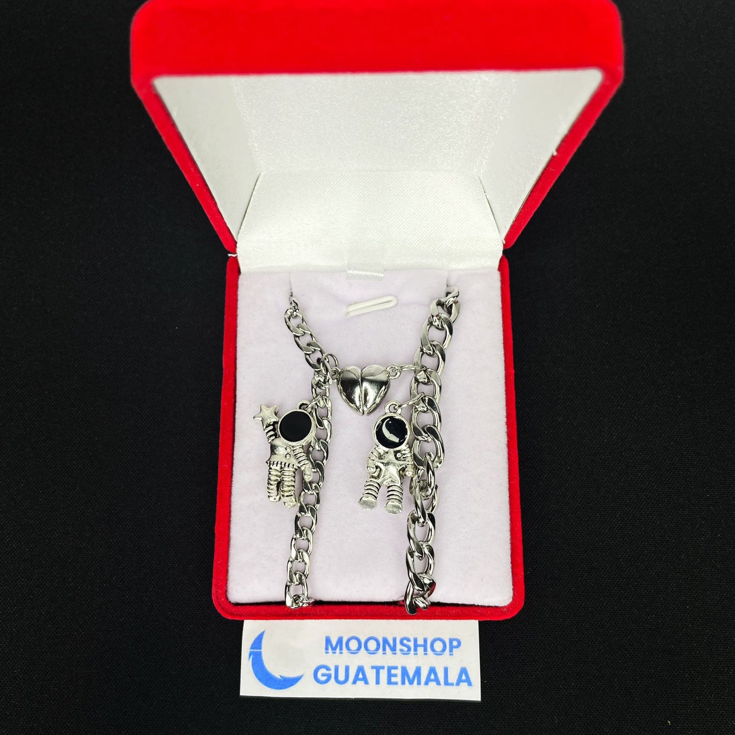 DUO Pulseras de Astronauta con Corazon + Caja GRATIS💖
