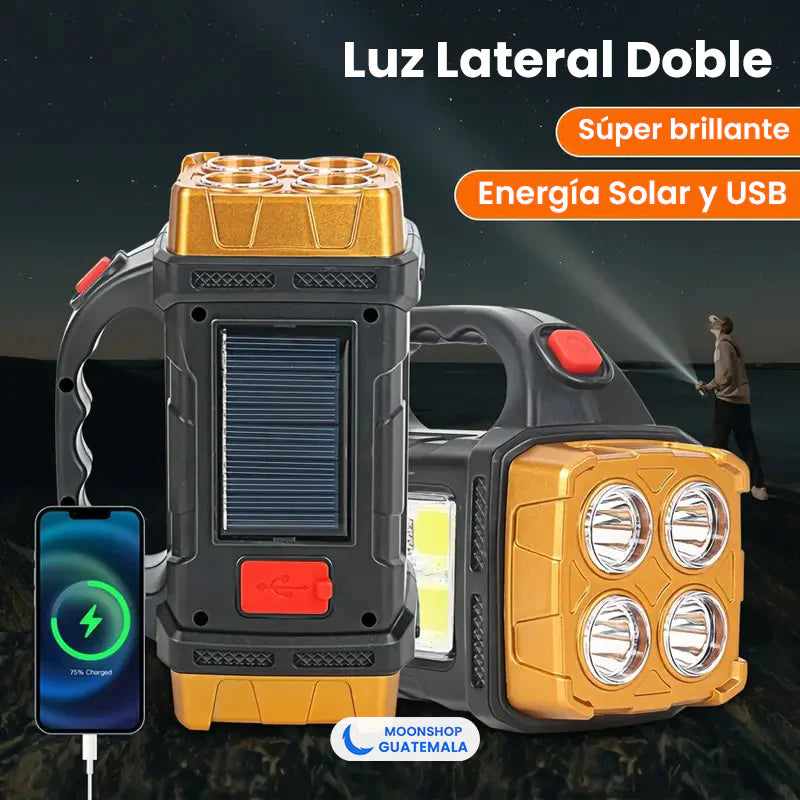 Linterna Solar Led - Se recarga con el Sol y es Impermeable ✨