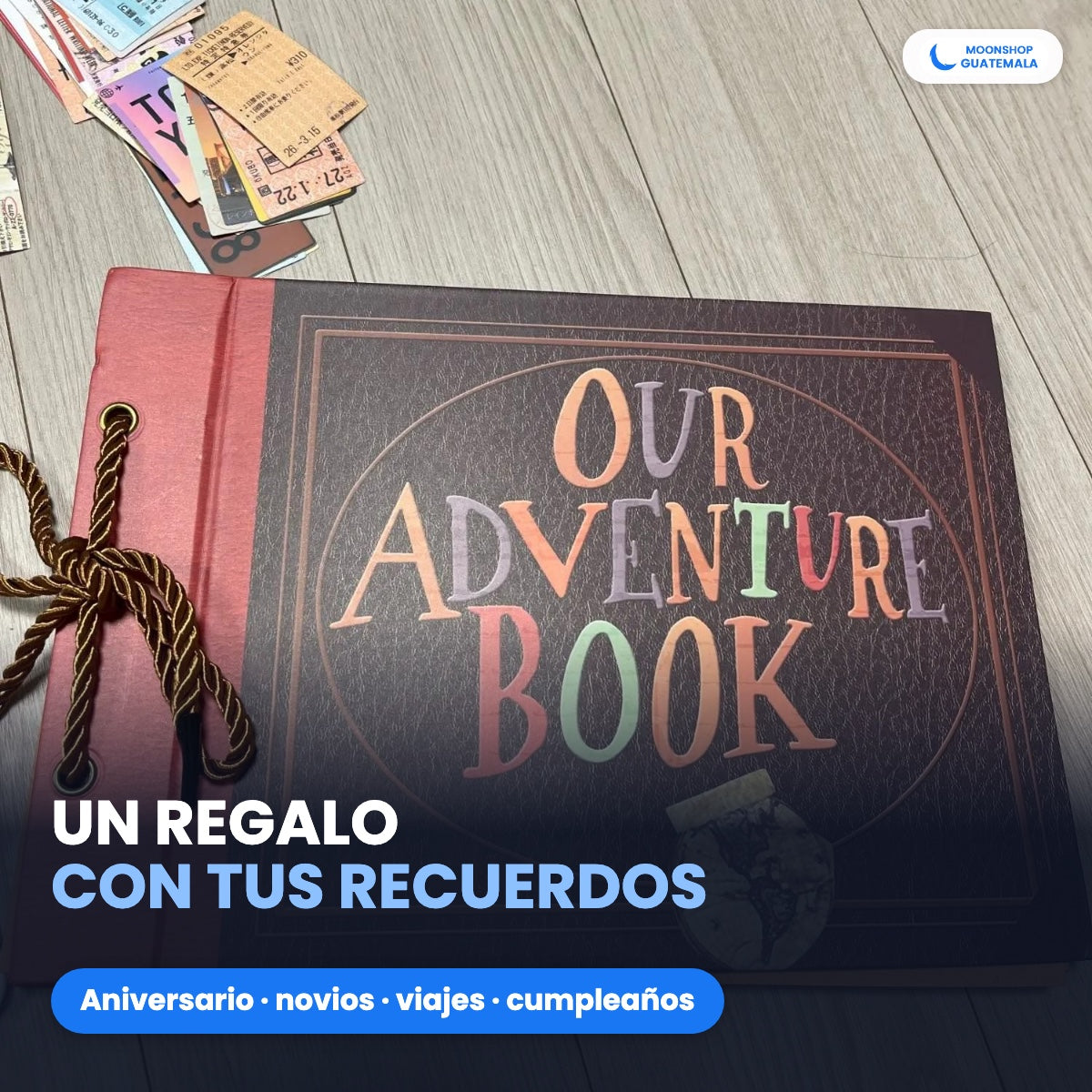 Álbum Our Adventure Book como regalo de aniversario, para novios, viajes y cumpleaños