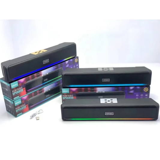 Barra de sonido elegante y portátil. Para sala, oficina y más.