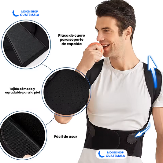 Corrector de Postura Ajustable con Soporte, Alivio del dolor