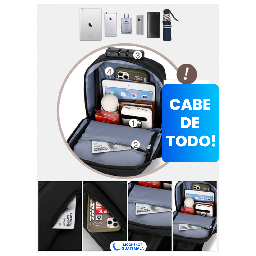 MOCHILA ANTIRROBO IMPERMEABLE