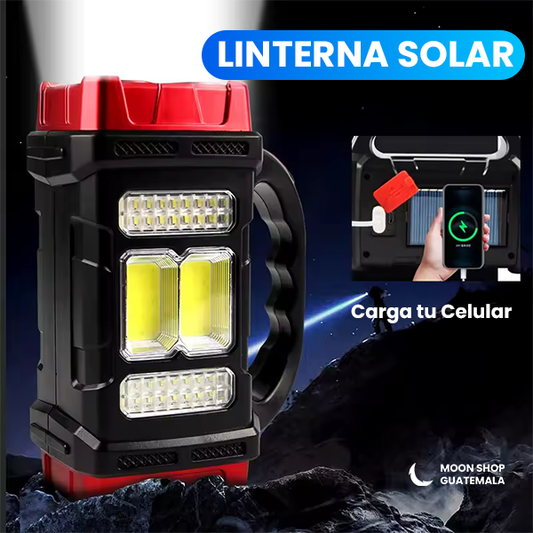 Linterna Solar Led - Se recarga con el Sol y es Impermeable ✨