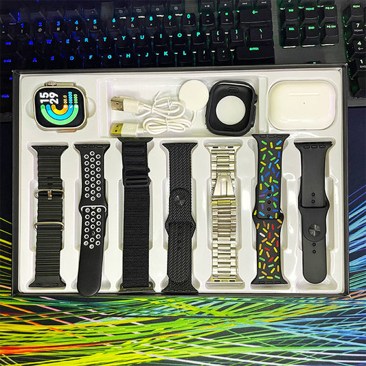 Smartwatch + 7 Pulseras + Audifonos