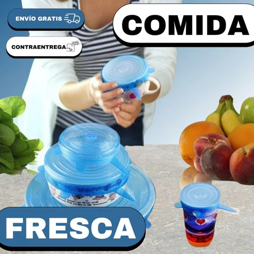 OFERTA KIT DE 6 Tapas🔥 Set de Tapas de Silicona