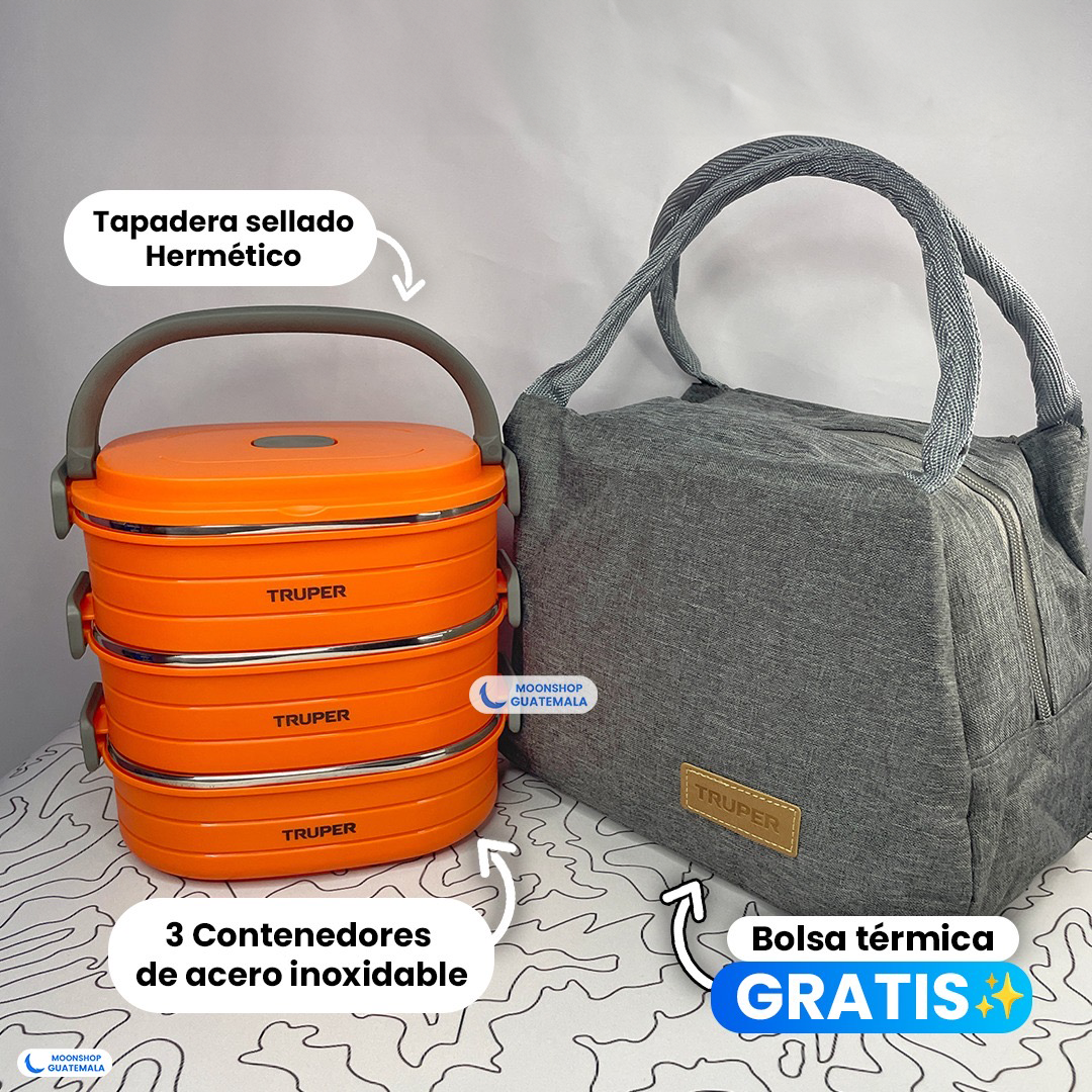 OFERTA🔥 Lonchera Térmica + Bolsa térmica GRATIS - Tu comida siempre Caliente