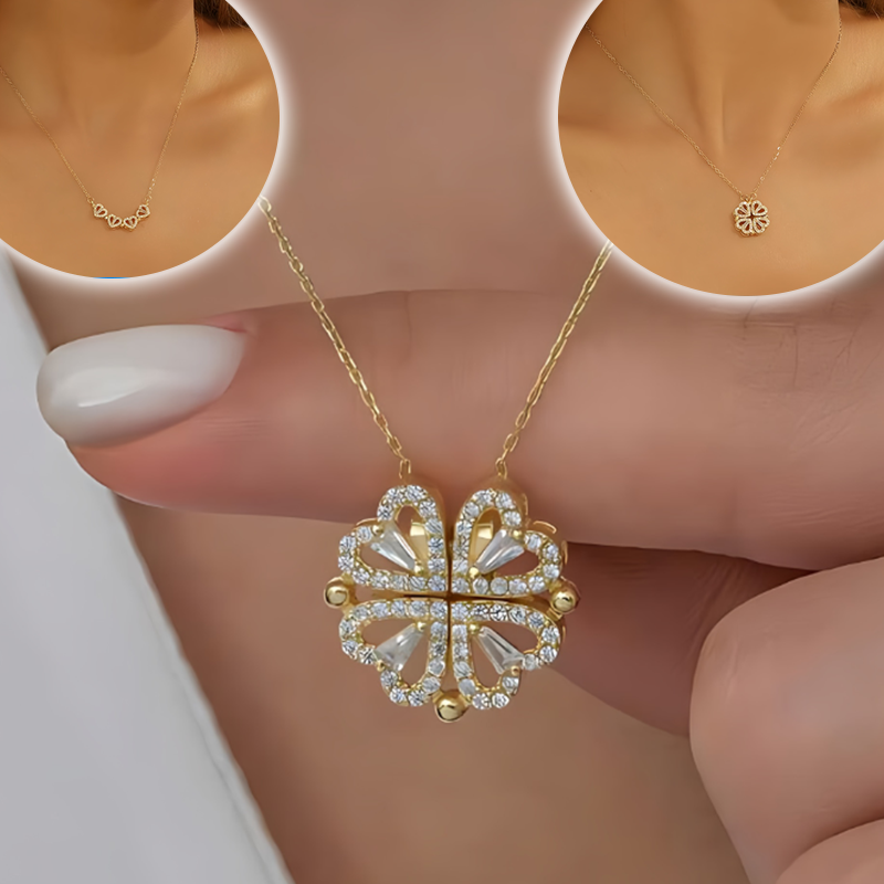 Collar Trébol de 4 Corazones 🍀❤️