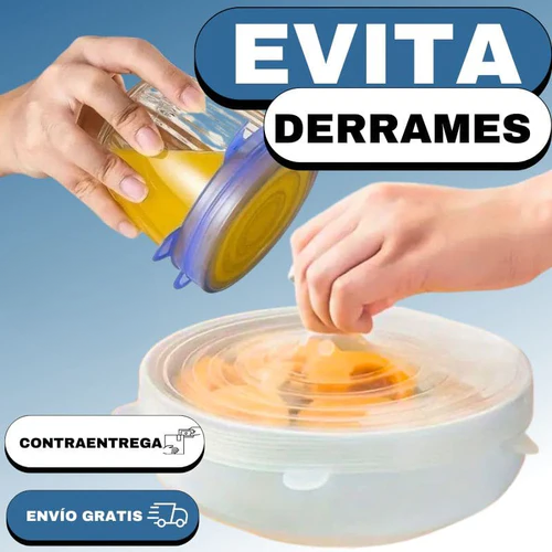 OFERTA KIT DE 6 Tapas🔥 Set de Tapas de Silicona