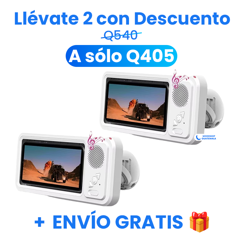 Altavoz inalámbrico impermeable para baño 🔊 Soporte Seguro para Teléfono 💦✨