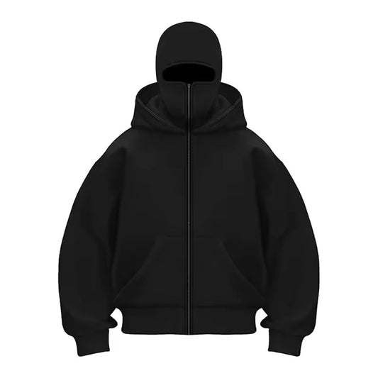 Sudadera Ninja con Capucha y Pasamontañas 🥷 Perfecto para Invierno, Moto y Aire Libre ✨
