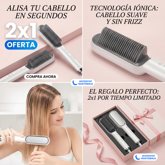OFERTA 2X1 🌷 Cepillo Alisador ORIGINAL - Alisa, Peina y Despídete del Frizz ✨