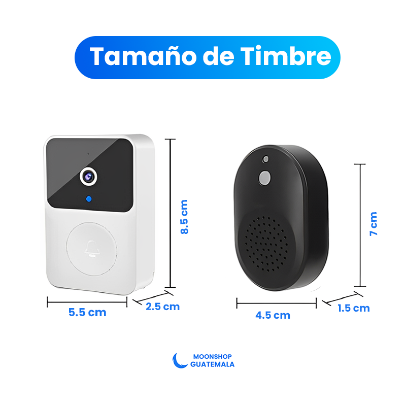 Timbre Inalámbrico con Cámara, Bocina y Micrófono