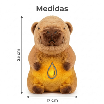 Peluche Relajante Capibara Cafe-  (Luz y Sonido). 💤