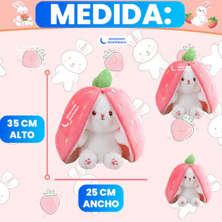 Peluche Relajante Fresa -  (Luz y Sonido). 💤