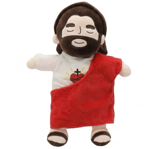 Jesus Rojo Peluche relajante (Luz y Sonido)