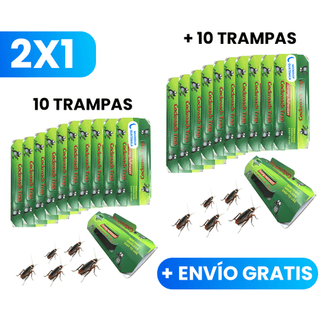Trampas para cucarachas no tóxicas 100% efectivas pack de 10 trampas
