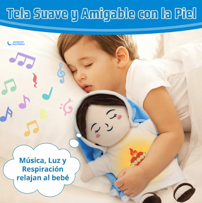 Peluche Relajante Virgen Celeste -  (Luz y Sonido). 💤