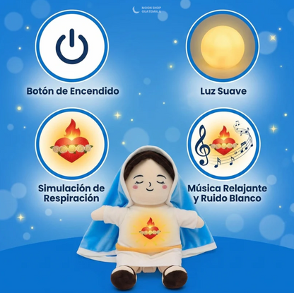 Peluche Relajante Virgen Celeste -  (Luz y Sonido). 💤