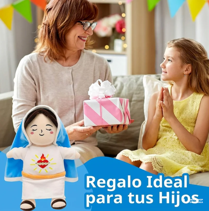 Peluche Relajante Virgen Celeste -  (Luz y Sonido). 💤
