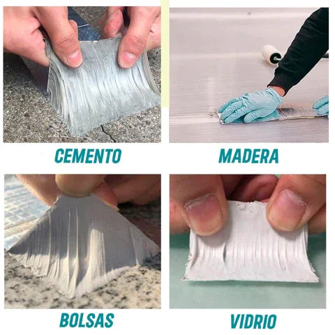 Cinta impermeable versátil que se adhiere a una gran variedad de superficies