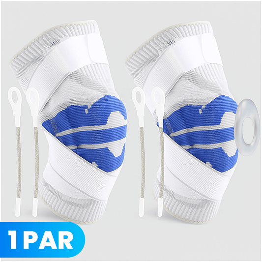 OFERTA 2X1 ⭐️ Rodillera Ortopédica con Dos Soportes de Varilla Metálica y Gel para Evitar Golpes