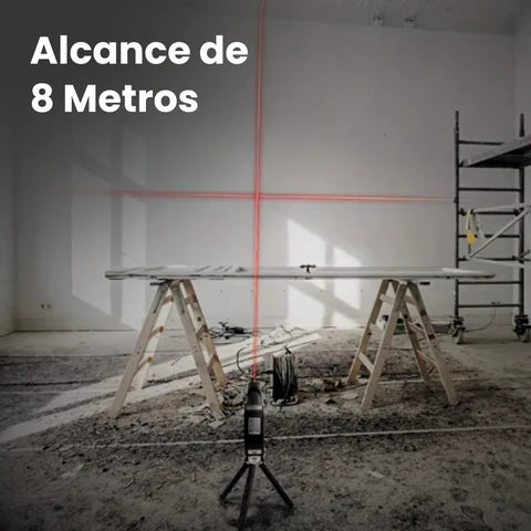 Nivel láser con metro y nivel de burbuja todo en uno