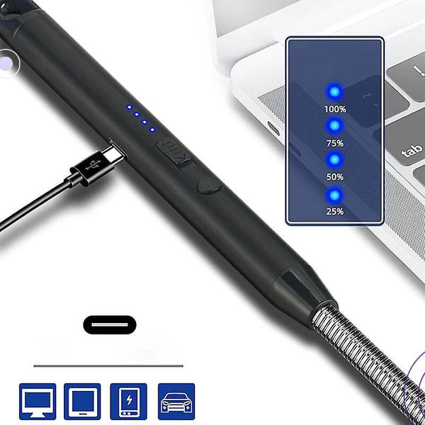 Encendedor eléctrico con cuello flexible para lugares de difícil acceso
