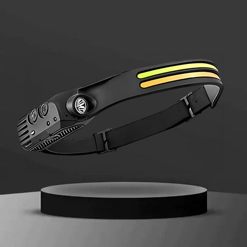 Linterna LED de cabeza recargable con sensor de movimiento para actividades al aire libre