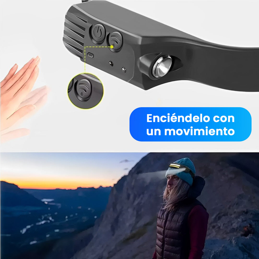 Linterna LED portátil con sensor para Cabeza