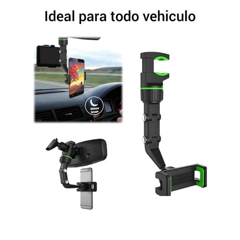 Soporte clásico para celular giratorio 360 grados para espejo retrovisor del carro