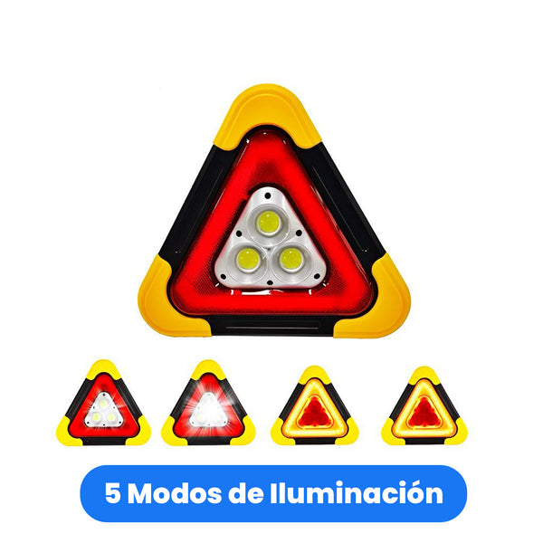 Triángulo LED solar de 24 x 27 cm con protección IP44 contra salpicaduras