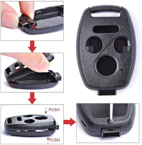 Carcasa para control Honda Civic de 3 botones en plástico ABS