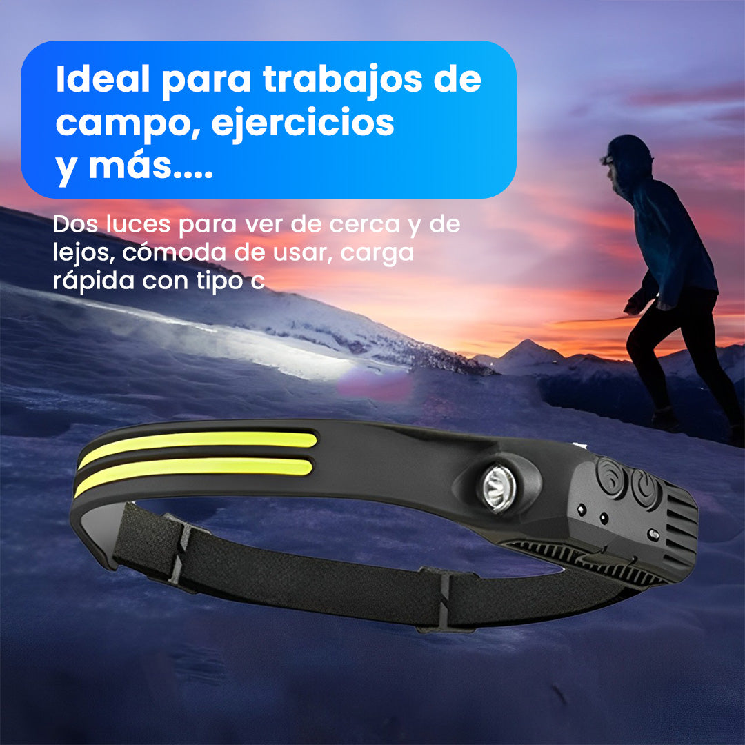 Linterna LED portátil con sensor para Cabeza