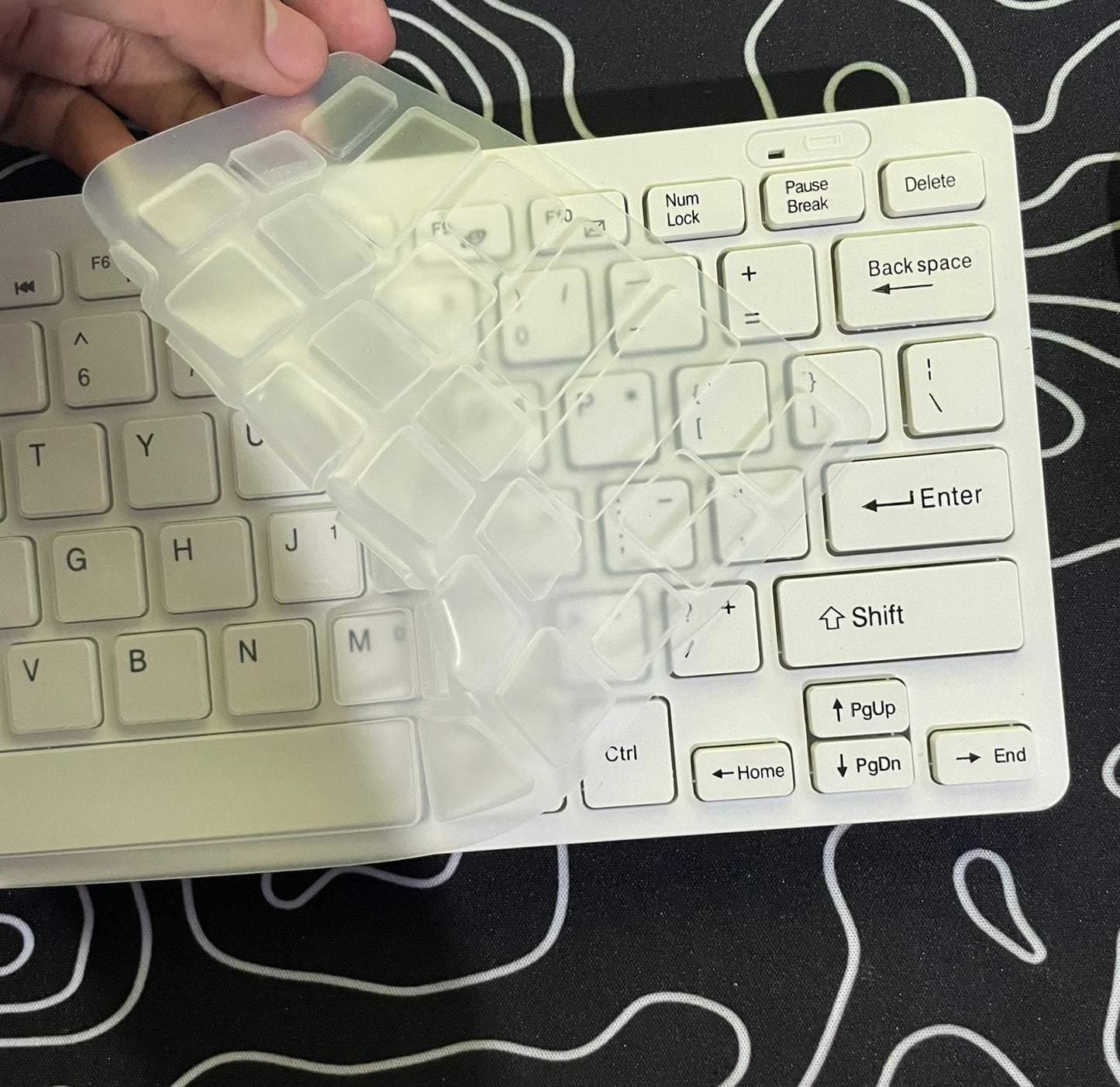 Teclado y Mouse  Blanco Bluetooth