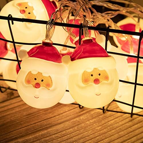 Serie de Luz de cabeza de Papá Noel - 10 Luces LED
