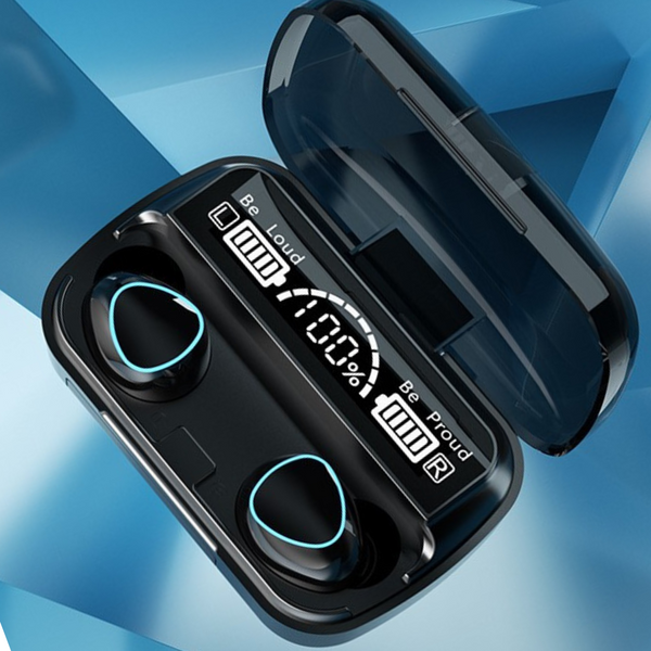 Audífonos impermeables Pro vistos de cerca con sus controles