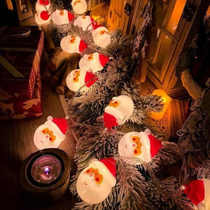 Serie de Luz de cabeza de Papá Noel - 10 Luces LED