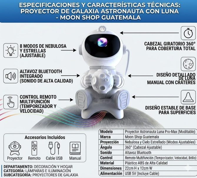 OFERTA 🔥 Proyector ✨ y Altavoz Astronauta 🎶🎵,